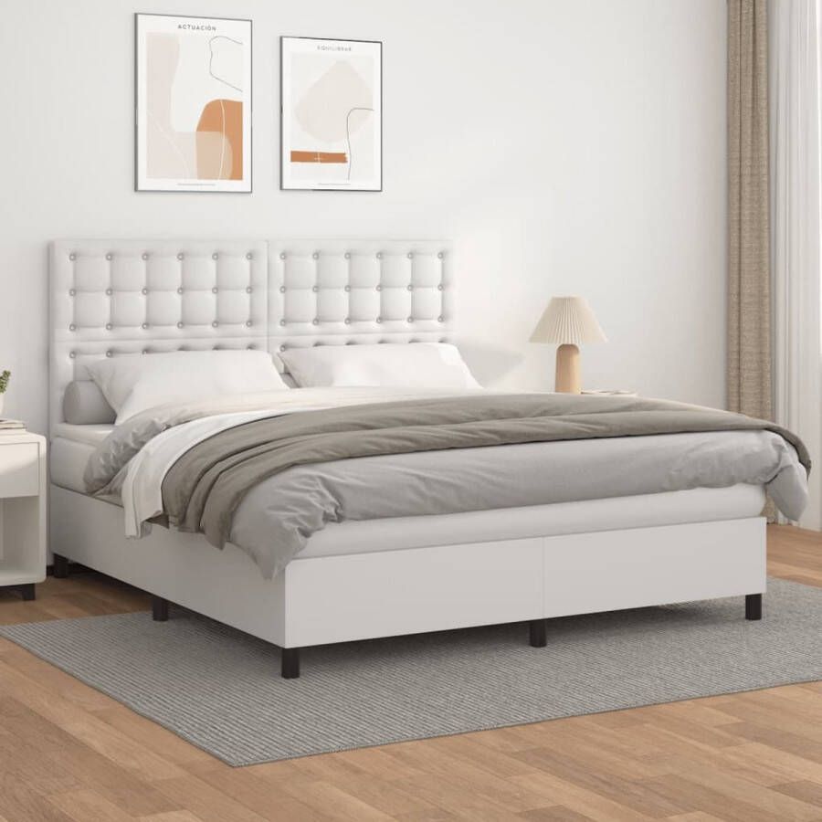 VidaXL The Living Store Boxspringbed Comfort Bed 160 x 200 cm Duurzaam kunstleer