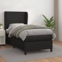 The Living Store Boxspring Bed Kunstleer 193x93x118 128 cm Pocketvering Matras Middelharde Ondersteuning Huidvriendelijk Topmatras - Thumbnail 1