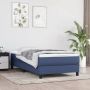 The Living Store Boxspring met matras stof blauw 90x190 cm Boxspring Boxsprings Bed Slaapmeubel Boxspringbed Boxspring Bed Eenpersoonsbed Bed Met Matras Bedframe Ledikant Bedden - Thumbnail 2