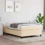 The Living Store Boxspring met matras stof crèmekleurig 120x200 cm Boxspring Boxsprings Bed Slaapmeubel Boxspringbed Boxspring Bed Tweepersoonsbed Bed Met Matras Bedframe Ledikant Bedden - Thumbnail 2