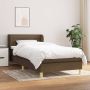 The Living Store Boxspring met matras stof donkerbruin 90x200 cm Boxspring Boxsprings Bed Slaapmeubel Boxspringbed Boxspring Bed Eenpersoonsbed Bed Met Matras Bedframe Ledikant Bedden - Thumbnail 1