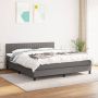 The Living Store Boxspring met matras stof donkergrijs 180x200 cm Boxspring Boxsprings Bed Slaapmeubel Boxspringbed Boxspring Bed Tweepersoonsbed Bed Met Matras Bedframe Ledikant Bedden - Thumbnail 1