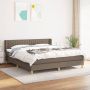 The Living Store Boxspring met matras stof taupe 180x200 cm Boxspring Boxsprings Bed Slaapmeubel Boxspringbed Boxspring Bed Tweepersoonsbed Bed Met Matras Bedframe Ledikant Bedden - Thumbnail 1