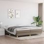 The Living Store Boxspring met matras stof taupe 200x200 cm Boxspring Boxsprings Bed Slaapmeubel Boxspringbed Boxspring Bed Tweepersoonsbed Bed Met Matras Bedframe Ledikant Bedden - Thumbnail 1