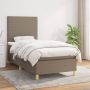 The Living Store Boxspringbed Pocketvering 90 x 190 cm Taupe Duurzaam Verstelbaar hoofdbord Middelharde ondersteuning Huidvriendelijk topmatras - Thumbnail 2