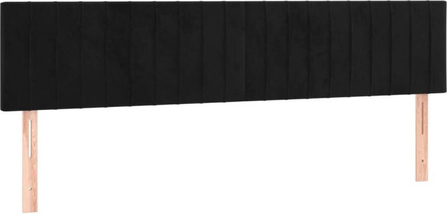 The Living Store Boxspring Zwart Fluweel 203 x 160 x 78 88 cm Verstelbaar hoofdbord Kleurrijke LED-verlichting Pocketvering matras Huidvriendelijk topmatras Inclusief 2 LED-strips