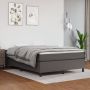 The Living Store Boxspring met matras kunstleer grijs 140x190 cm Boxspring Boxsprings Bed Slaapmeubel Boxspringbed Boxspring Bed Tweepersoonsbed Bed Met Matras Bedframe Ledikant Bedden - Thumbnail 2