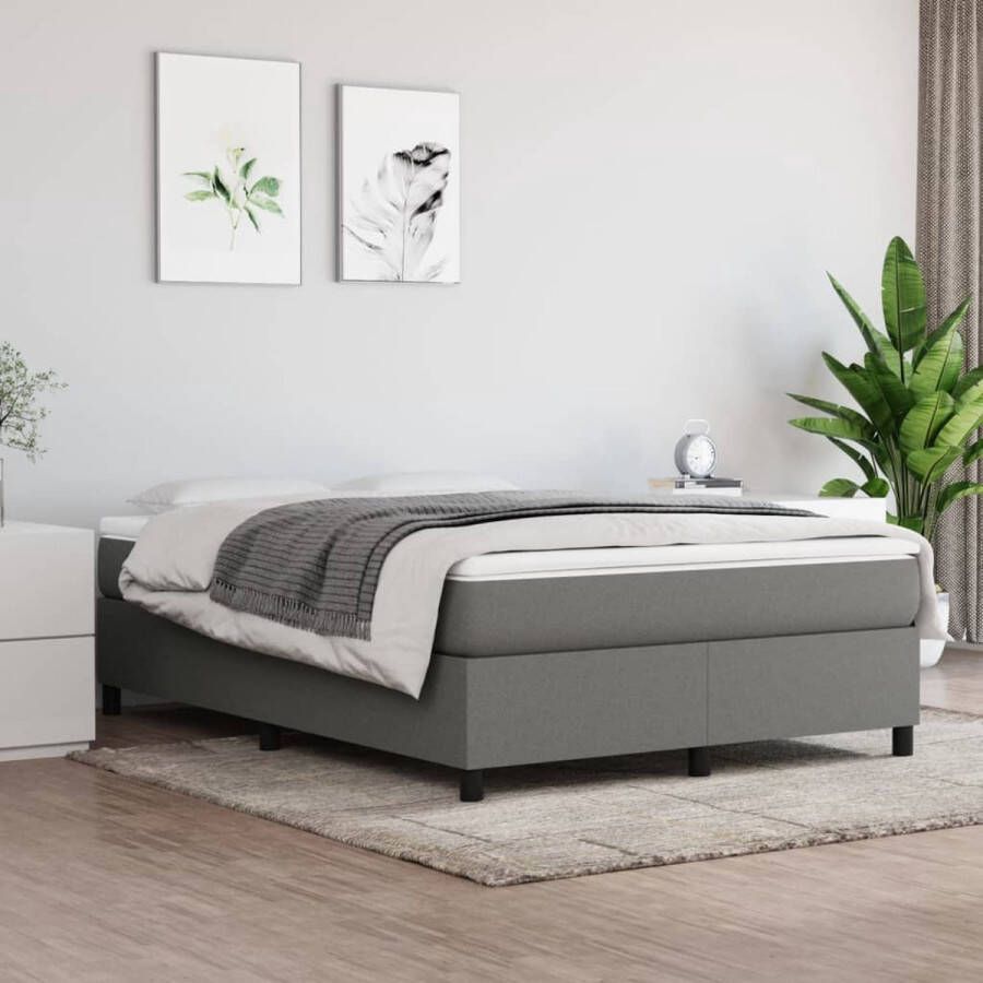 The Living Store Boxspringbed Bedframe en Matras 140x190 cm Duurzaam en Comfortabel