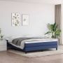 The Living Store Boxspring met matras stof blauw 180x200 cm Boxspring Boxsprings Bed Slaapmeubel Boxspringbed Boxspring Bed Tweepersoonsbed Bed Met Matras Bedframe Ledikant Bedden - Thumbnail 2