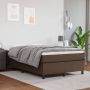 The Living Store Boxspring met matras kunstleer bruin 120x200 cm Boxspring Boxsprings Bed Slaapmeubel Boxspringbed Boxspring Bed Tweepersoonsbed Bed Met Matras Bedframe Ledikant Bedden - Thumbnail 1