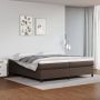 The Living Store Boxspring met matras kunstleer bruin 200x200 cm Boxspring Boxsprings Bed Slaapmeubel Boxspringbed Boxspring Bed Tweepersoonsbed Bed Met Matras Bedframe Ledikant Bedden - Thumbnail 1