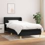 The Living Store Boxspring met matras stof zwart 80x200 cm Boxspring Boxsprings Bed Slaapmeubel Boxspringbed Boxspring Bed Tweepersoonsbed Bed Met Matras Bedframe Ledikant Bedden - Thumbnail 1