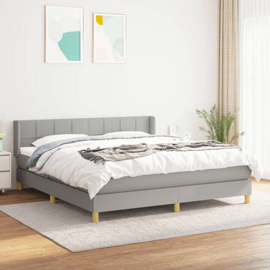 The Living Store Boxspringbed Comfort Bedframe 203 x 183 x 78 88 cm Matras- 180 x 200 x 20 cm Topmatras 180 x 200 x 5 cm