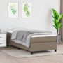 The Living Store Boxspring met matras stof taupe 90x200 cm Boxspring Boxsprings Bed Slaapmeubel Boxspringbed Boxspring Bed Eenpersoonsbed Bed Met Matras Bedframe Ledikant Bedden - Thumbnail 2