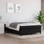 The Living Store Boxspring met matras stof zwart 140x200 cm Boxspring Boxsprings Bed Slaapmeubel Boxspringbed Boxspring Bed Tweepersoonsbed Bed Met Matras Bedframe Ledikant Bedden - Thumbnail 2