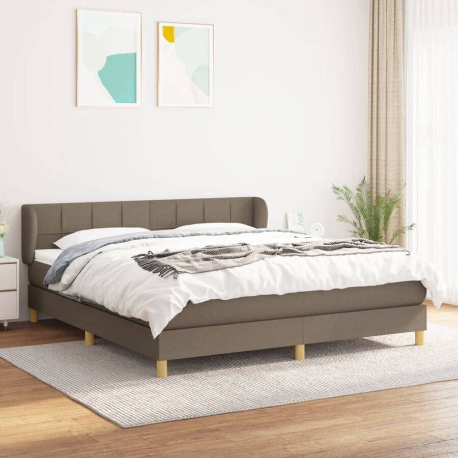 The Living Store Boxspringbed Comfortabele ondersteuning Middelharde ondersteuning Pocketvering matras Huidvriendelijk topmatras 180x200 cm