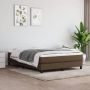 The Living Store Boxspring met matras stof donkerbruin 140x190 cm Boxspring Boxsprings Bed Slaapmeubel Boxspringbed Boxspring Bed Tweepersoonsbed Bed Met Matras Bedframe Ledikant Bedden - Thumbnail 2