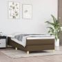 The Living Store Boxspring met matras stof donkerbruin 100x200 cm Boxspring Boxsprings Bed Slaapmeubel Boxspringbed Boxspring Bed Eenpersoonsbed Bed Met Matras Bedframe Ledikant Bedden - Thumbnail 2