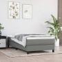 The Living Store Boxspring met matras stof donkergrijs 100x200 cm Boxspring Boxsprings Bed Slaapmeubel Boxspringbed Boxspring Bed Eenpersoonsbed Bed Met Matras Bedframe Ledikant Bedden - Thumbnail 2