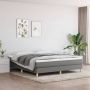 The Living Store Boxspring met matras stof donkergrijs 180x200 cm Boxspring Boxsprings Bed Slaapmeubel Boxspringbed Boxspring Bed Tweepersoonsbed Bed Met Matras Bedframe Ledikant Bedden - Thumbnail 2