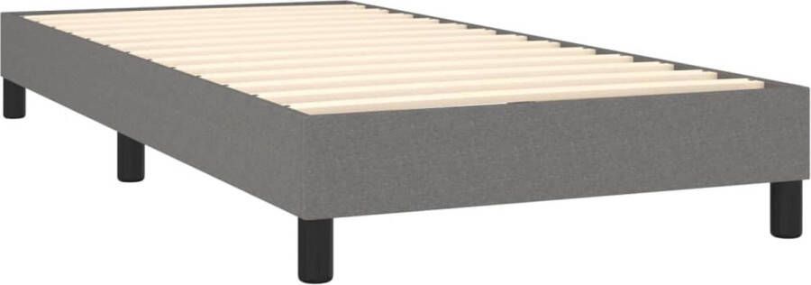 The Living Store Boxspringbed Donkergrijs 203 x 83 x 78 88 cm Pocketvering Middelharde ondersteuning Huidvriendelijk topmatras Boxspringbed Donkere Kleuren Pocketveer Matras Middenhard Matras Hoofdbord - Foto 2