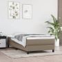 The Living Store Boxspring met matras stof taupe 90x200 cm Boxspring Boxsprings Bed Slaapmeubel Boxspringbed Boxspring Bed Eenpersoonsbed Bed Met Matras Bedframe Ledikant Bedden - Thumbnail 2