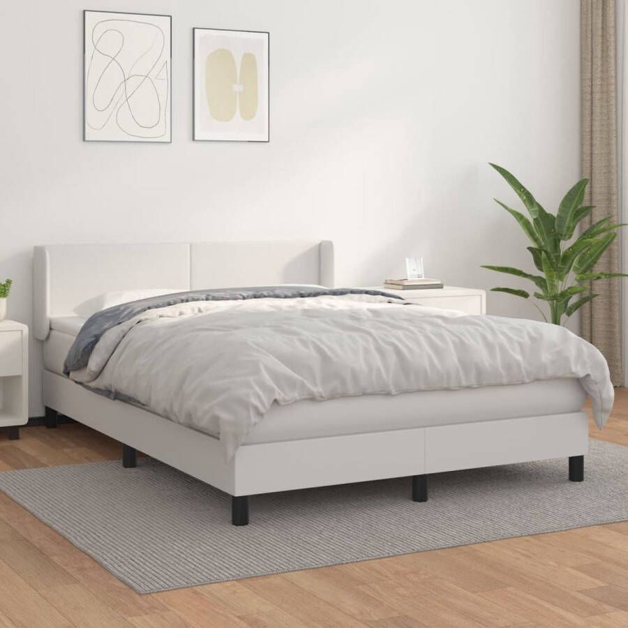 The Living Store Boxspringbed Pocketvering Kunstleer 140 x 200 cm Boxspringbed Boxspring Bed Slaapkamer Kunstleder - Foto 2