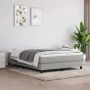 The Living Store Boxspring met matras stof lichtgrijs 140x190 cm Boxspring Boxsprings Bed Slaapmeubel Boxspringbed Boxspring Bed Tweepersoonsbed Bed Met Matras Bedframe Ledikant Bedden - Thumbnail 2