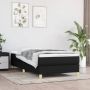 The Living Store Boxspring met matras stof zwart 90x190 cm Boxspring Boxsprings Bed Slaapmeubel Boxspringbed Boxspring Bed Eenpersoonsbed Bed Met Matras Bedframe Ledikant Bedden - Thumbnail 2