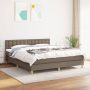 The Living Store Boxspring met matras stof taupe 180x200 cm Boxspring Boxsprings Bed Slaapmeubel Boxspringbed Boxspring Bed Tweepersoonsbed Bed Met Matras Bedframe Ledikant Bedden - Thumbnail 1