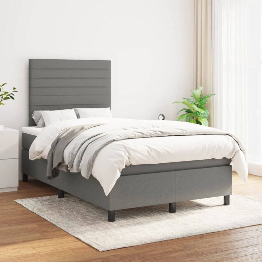 The Living Store Boxspringbed Pocketvering Middelharde Ondersteuning Huidvriendelijk Topmatras 203x120x118 128 cm Boxspringbed Pocketvering Middenhard Slaapkamer Meubels Tweepersoonsbed