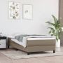 The Living Store Boxspring met matras stof taupe 100x200 cm Boxspring Boxsprings Bed Slaapmeubel Boxspringbed Boxspring Bed Eenpersoonsbed Bed Met Matras Bedframe Ledikant Bedden - Thumbnail 2