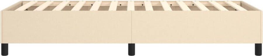The Living Store Boxspringframe stof crèmekleurig 90x200 cm Boxspringframe Boxspringframes Bed Ledikant Slaapmeubel Bedframe Bedbodem Eenpersoonsbed Boxspring Bedden Ledikanten - Foto 3