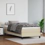 The Living Store Boxspringframe kunstleer crèmekleurig 80x200 cm Boxspringframe Boxspringframes Bed Ledikant Slaapmeubel Bedframe Bedbodem Eenpersoonsbed Boxspring Bedden Ledikanten - Thumbnail 2