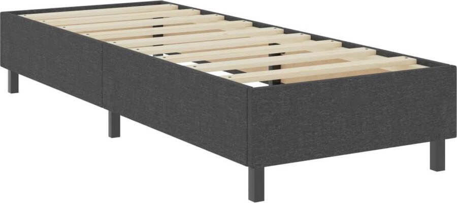 The Living Store Boxspringframe stof grijs 100x200 cm Boxspringframe Boxspringframes Boxspring Boxsprings Bedframe Bedframes Bed Bedden Eenpersoonsbed Eenpersoonsbedden Slaapkamermeubilair - Foto 2