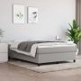 The Living Store Boxspringframe stof lichtgrijs 140x190 cm Boxspringframe Boxspringframes Bed Ledikant Slaapmeubel Bedframe Bedbodem Tweepersoonsbed Boxspring Bedden Ledikanten - Thumbnail 1