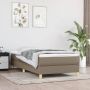 The Living Store Boxspringframe stof taupe 90x200 cm Boxspringframe Boxspringframes Bed Ledikant Slaapmeubel Bedframe Bedbodem Eenpersoonsbed Boxspring Bedden Ledikanten - Thumbnail 1