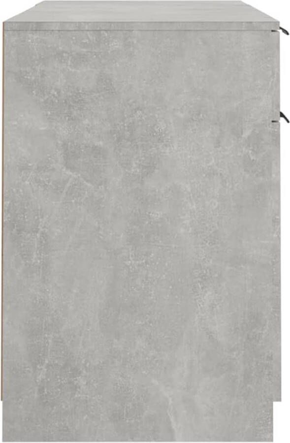 The Living Store Bureau Betongrijs 100 x 50 x 75 cm Met bijzetkast Bureau Houten Bureau Modern Bureau Grijze Bureau Kantoormeubilair - Foto 2