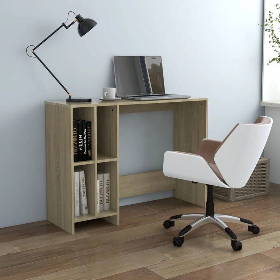 The Living Store Bureau Stockholm Bureau 102.5 x 35 x 75 cm Sonoma eiken - Foto 2