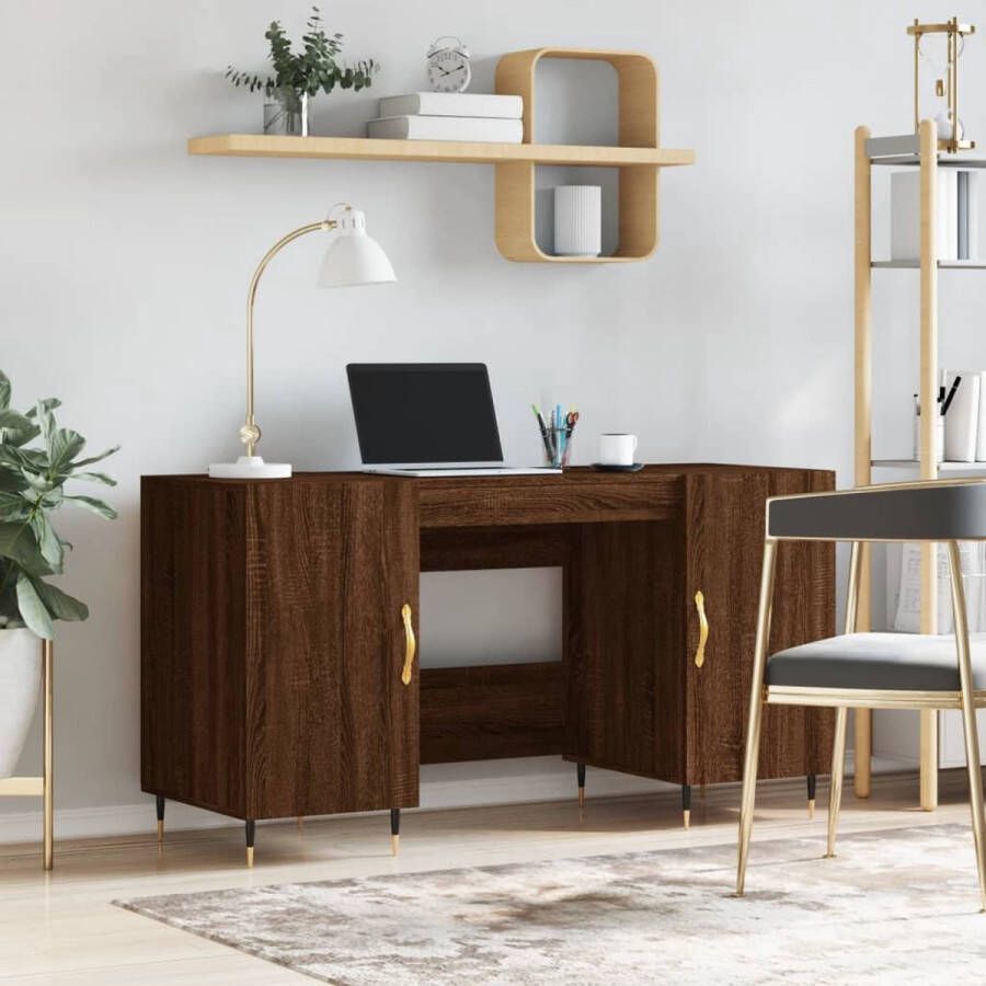 The Living Store Bureau Vintage Bureau 140 x 50 x 75 cm Bruineiken - Foto 2