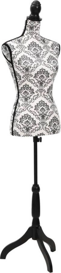 The Living Store Damespaspop verstelbare hoogte 133-168 cm polyester Dames Mannequins Etalagepop Modepresentatie Kledingdisplay Fashion Dummy