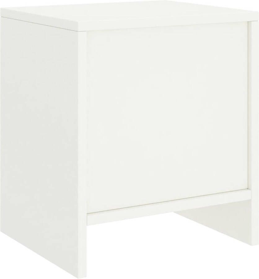 The Living Store Decoratieve Houten Bedtafel 35 x 30 x 40 cm Massief Grenenhout Nachtkastje Bedsidetable Houten Meubilair Grenenhout Wit - Foto 4