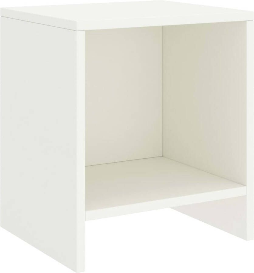 The Living Store Decoratieve Houten Bedtafel 35 x 30 x 40 cm Massief Grenenhout Nachtkastje Bedsidetable Houten Meubilair Grenenhout Wit - Foto 3