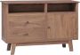 The Living Store Teakhouten Dressoir Koloniale Stijl 100x30x68cm Met 2 Lades en 1 Deur - Thumbnail 1