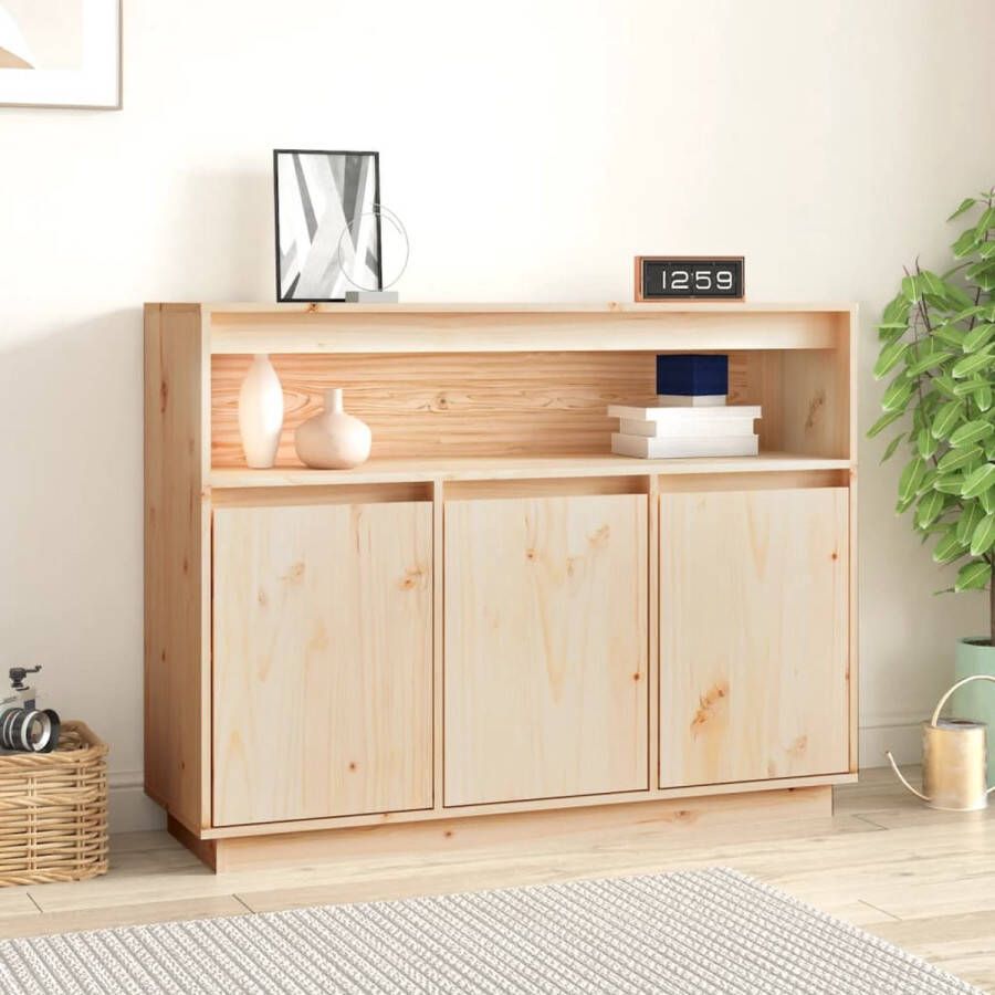 The Living Store Dressoir 104-5x34x80 cm massief grenenhout Keukenkast