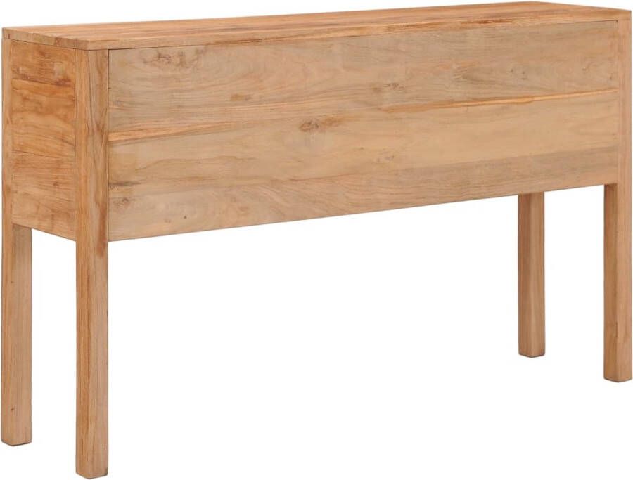 The Living Store Dressoir Retro Massief Teakhout 125 x 30 x 75 cm 6 lades - Foto 1