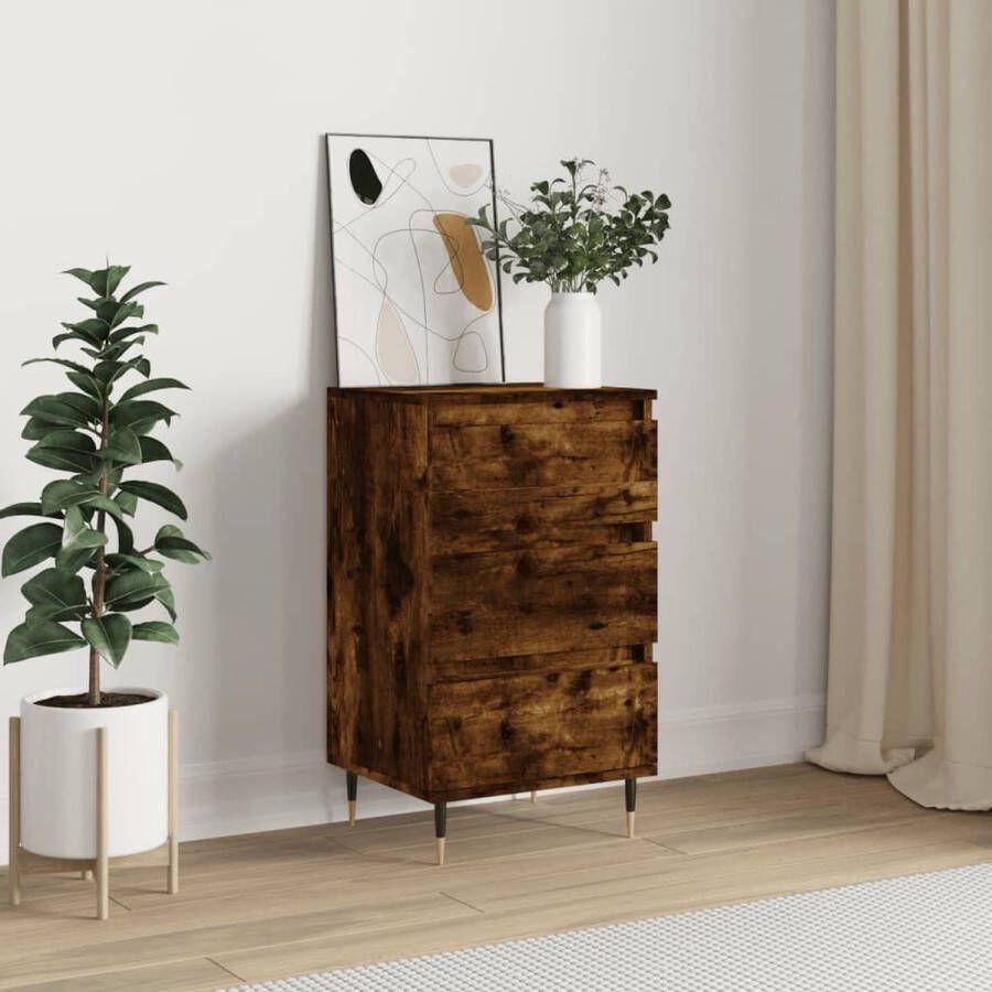 The Living Store Dressoir 40x35x70 cm Gerookt eiken