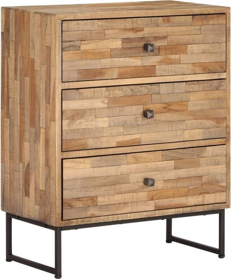 The Living Store Dressoir 60x30x75 cm gerecycled teakhout Keukenkast