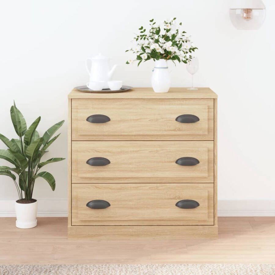 The Living Store Dressoir 70 x 35.5 x 67.5 cm Sonoma Eiken - Foto 1