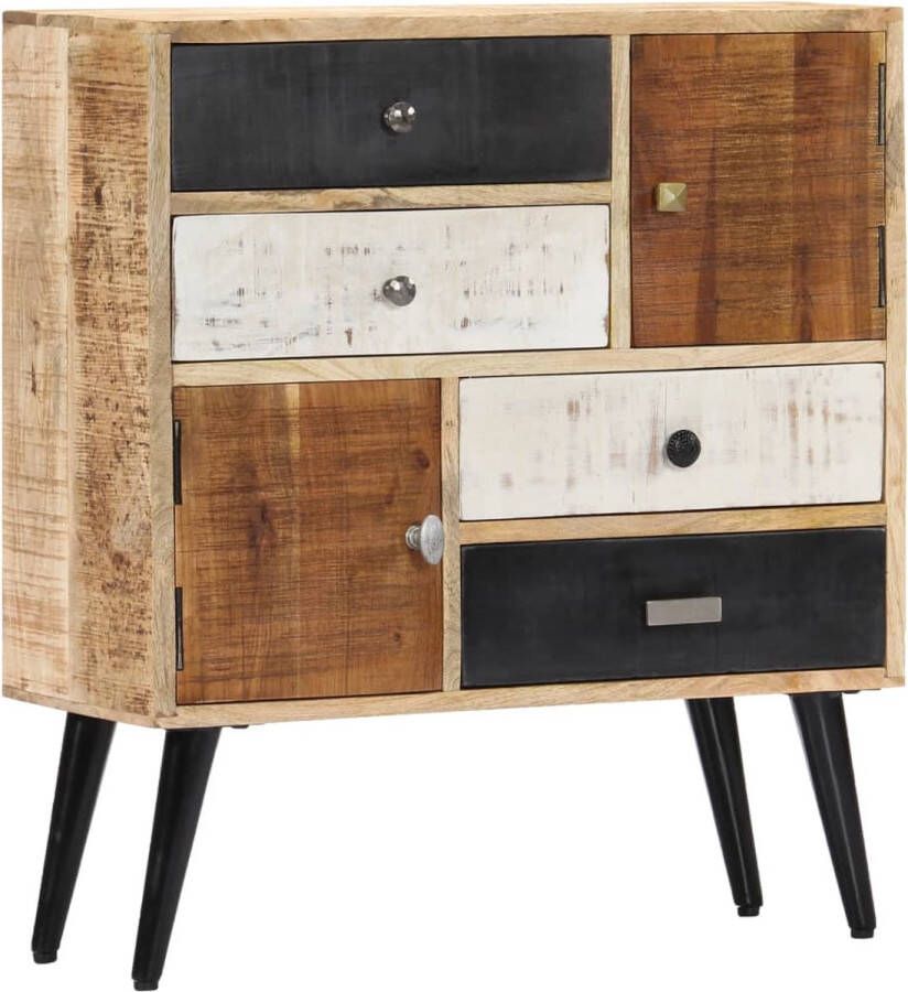 The Living Store Dressoir Mangohout 70 x 30 x 78 cm 4 lades en 2 deuren - Foto 2